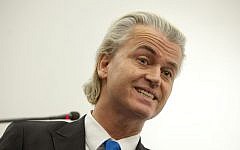 Dutch populist politician Geert Wilders during a press conference in The Hague, Netherlands. (AP/Patrick Post)