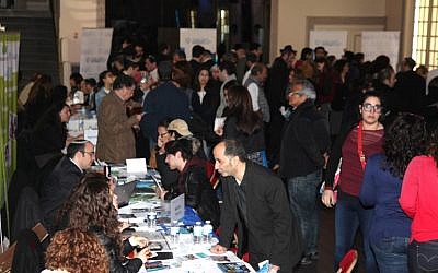 Aliyah fair in Paris, France. March 30, 2014 (photo credit: Courtesy)