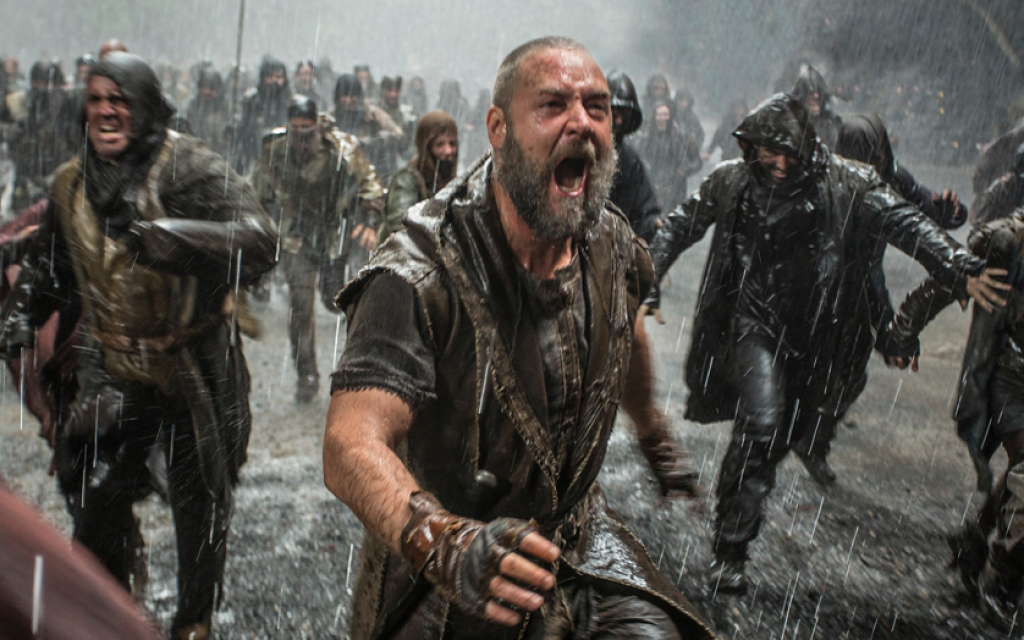 Russell Crowe demands a flute of Prosecco at the Noah art show. Or is it a still from the new Old Testament film? (photo credit: courtesy Paramount Pictures) Russell Crowe demands a flute of Prosecco at the Noah art show. Or is it a still from the new Old Testament film? (photo credit: courtesy Paramount Pictures)