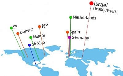Locations of Matomy offices (Photo credit: Courtesy)