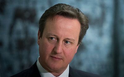 British Prime Minister David Cameron in Jerusalem, 12 March 2014 (photo credit: Yonatan Sindel/Flash90)
