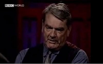 Holocaust denying writer and historian David Irving (screen capture: YouTube)