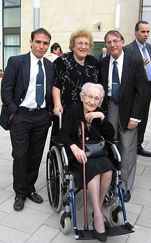 Gisela Dollinger with family members during a 2003 trip to Austria (photo credit: courtesy)