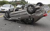 Illustrative photo of the aftermath of a car accident. (Edi Israel/Flash90)
