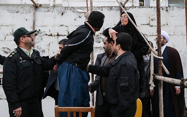 An illustrative photo of an execution in Iran. (AFP/Arash Khamooshi/ISNA)