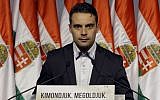 Chairman of the Jobbik party Gabor Vona. (photo credit: AFP PHOTO/Peter Kohalmi)
