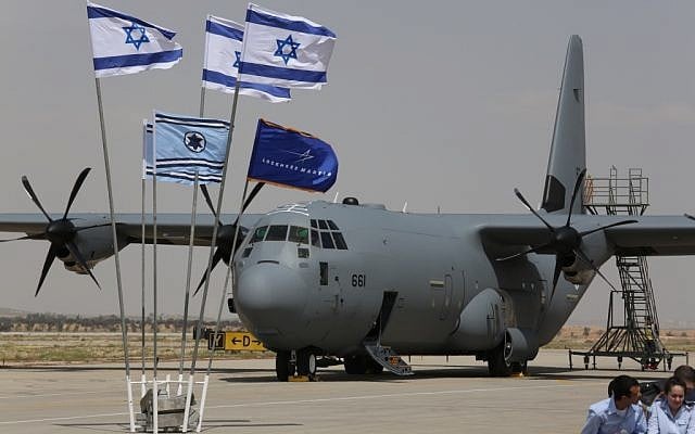 The first of a fleet of three C-130Js arrived at Nevatim Air Base in southern Israel on Tuesday (photo credit: courtesy Diego Mitelberg)