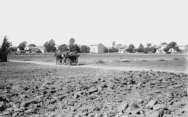 The German settlement of Sarona, established by German Templars living in the Holy Land (photo credit: Tither by the American Colony Photo Department or its successor the Matson Photo Service, courtesy Library of Congress Prints and Photographs Division Washington, D.C.)