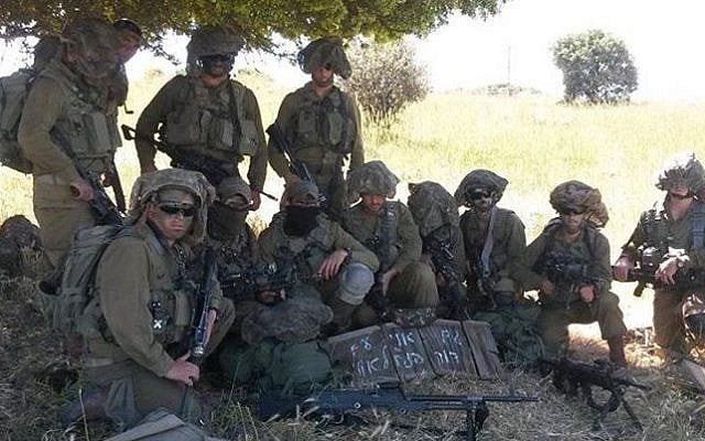 Soldiers hold signs supporting "David from the Nahal Brigade" (Photo credit: Facebook photo) Soldiers hold signs supporting "David from the Nahal Brigade" (Photo credit: Facebook photo)