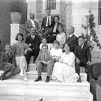 The Vesters and the Whiting families with Jacob Spafford on stairs of the Palm House, 1924
(photo credit: American Colony Photo Department photographers from American Colony Members, Activities and Aid Projects, 1890-1930, negative collection)
​
​
​The American Colony Archive Collections