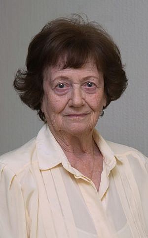 Dita Kraus, now 83, spends much of her time telling her story to young Israelis, relating her years of hardship and pain in labor camps and concentration camps (Courtesy Yad Vashem)