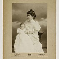 Bertha Spafford Vester and Baby, c. 1905 (Chalil Raad Photographer, Jerusalem/Photographic print/American Colony Archive Collections )