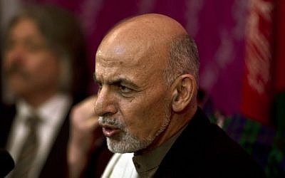 Afghan presidential candidate Ashraf Ghani Ahmadzai, speaks during a press conference, in Kabul, Afghanistan, Saturday, on April 5, 2014. (photo credit: AP Photo/Muhammed Muheisen) Afghan presidential candidate Ashraf Ghani Ahmadzai, speaks during a press conference, in Kabul, Afghanistan, Saturday, on April 5, 2014. (photo credit: AP Photo/Muhammed Muheisen)