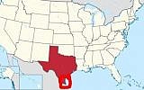 Congressional candidate Allan Levene has a Middle East peace plan: have Israel exchange the West Bank for this land in southeast Texas. (http://allanleveneforcongress.com/new-israel/)