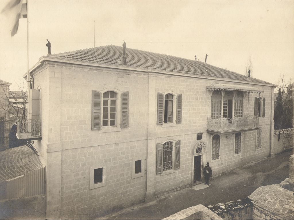 The former Swedish Consulate and DEI headquarters on Ethiopia Street, Jerusalem (March 1907) (photo credit: © DEIAHL, Jerusalem) The former Swedish Consulate and DEI headquarters on Ethiopia Street, Jerusalem (March 1907) (photo credit: © DEIAHL, Jerusalem)