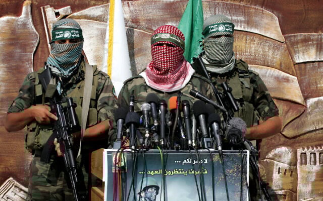 Members of Hamas's Izz ad-Din al-Qassam Brigades (Rahim Khatib/Flash90)