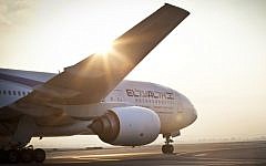 Illustrative photo of an El Al aircraft on a runway. (Moshe Shai/Flash90)