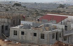 Construction in the settlement of Ariel in January 2014. (photo credit: Flash90)