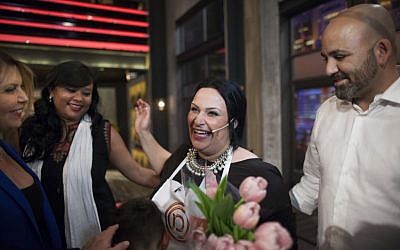 Nof Atamna-Ismaeel, winner of the 2014 season of 'MasterChef' directed the A-Sham Food Festival in Haifa, taking place during Chanukah (photo credit: Yonatan Sindel/Flash 90)