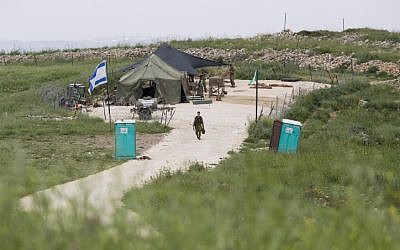 Rebuilding and then some. The IDF rebuilt an army outpost that was destroyed by right-wing settlers last week. Israeli Border Police also took control of a yeshiva in Yitzhar in response to the violence. (photo credit: Flash90)