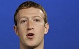 Facebook CEO Mark Zuckerberg speaks at Facebook headquarters in Menlo Park, Calif. (photo credit: AP Photo/Jeff Chiu, File)