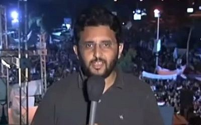 Muslim Brotherhood Spokesman Gehad el-Hadad (screen capture: YouTube)