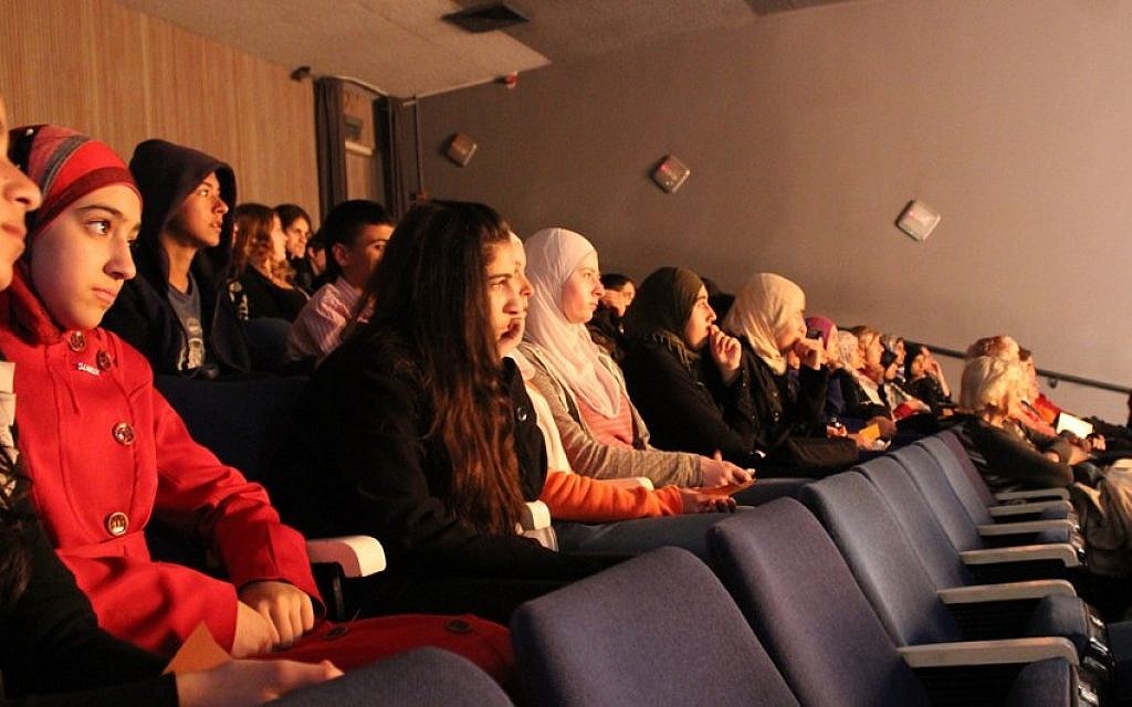 The audience for TNT Britain's matinee production of Romeo and Juliet in Tel Aviv was a mixed bag of Muslim and Jewish students. (photo credit: Rebecca McKinsey/Times of Israel) The audience for TNT Britain's matinee production of Romeo and Juliet in Tel Aviv was a mixed bag of Muslim and Jewish students. (photo credit: Rebecca McKinsey/Times of Israel)