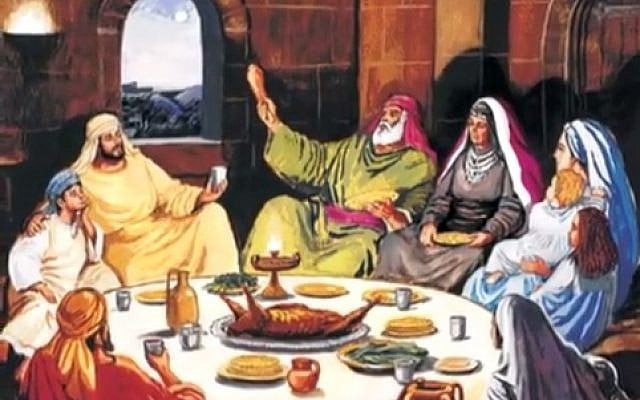 Illustrative painting of the paschal offering (screen capture: YouTube) Illustrative painting of the paschal offering (screen capture: YouTube)