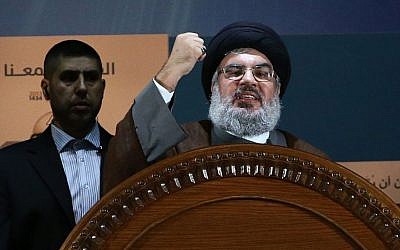 In this August 2, 2013 file photo, Hezbollah leader Sheikh Hassan Nasrallah speaks during a rally to mark Jerusalem day, or Al-Quds day, in the southern suburb of Beirut, Lebanon. (AP Photo/Hussein Malla) In this August 2, 2013 file photo, Hezbollah leader Sheikh Hassan Nasrallah speaks during a rally to mark Jerusalem day, or Al-Quds day, in the southern suburb of Beirut, Lebanon. (AP Photo/Hussein Malla)