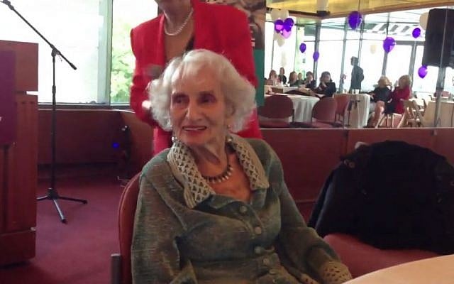 Ruth Gruber at her recent 102 birthday party. (YouTube screenshot) Ruth Gruber at her recent 102 birthday party. (YouTube screenshot)