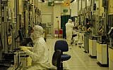 Workers at Intel's Kiryat Gat plant (Courtesy)