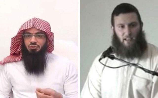 Radical Islamist preachers Ahmad Musa Jibril (L) and Musa Cerantonio (photo credit: YouTube screen grab) Radical Islamist preachers Ahmad Musa Jibril (L) and Musa Cerantonio (photo credit: YouTube screen grab)