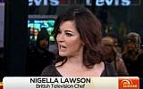 Celebrity TV chef Nigella Lawson. (screen capture: Youtube/SunriseOn7)
