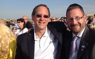 Abramowitz with MK Dov Lipman (photo credit: courtesy Yosef Abramowitz)
