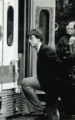 Yossi Abramowitz being arrested in front of the Soviet embassy in Washington, D.C., in 1985 (photo credit: courtesy Yosef Abramowitz) Yossi Abramowitz being arrested in front of the Soviet embassy in Washington, D.C., in 1985 (photo credit: courtesy Yosef Abramowitz)