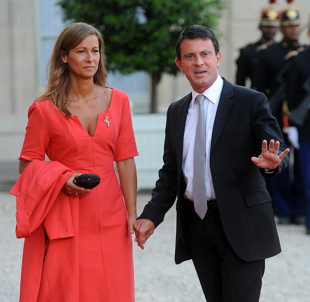 Manuel Valls, then the interior minister of France, arrives at a state dinner with his wife, Anne Gravoin, Sept. 3, 2013. (photo credit: Antoine Antoniol/Getty Images/JTA) Manuel Valls, then the interior minister of France, arrives at a state dinner with his wife, Anne Gravoin, Sept. 3, 2013. (photo credit: Antoine Antoniol/Getty Images/JTA)