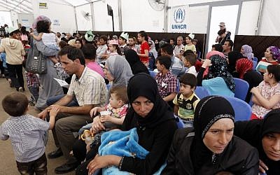 Illustrative photo of Syrian refugees, May 29, 2014 (AFP/Anwar Amro)