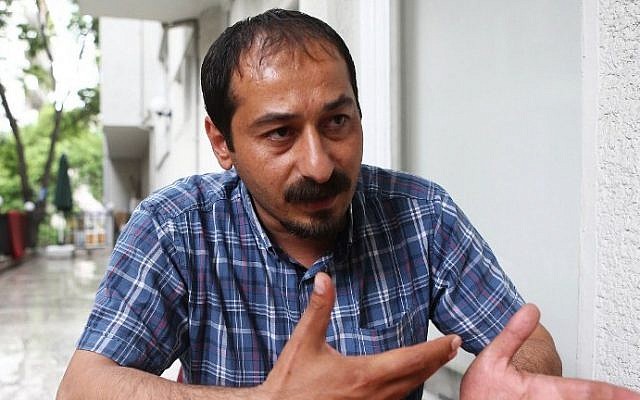 Mustafa Sarisuluk, brother of 26-year-old Ethem Sarisuluk, who was shot dead by police during anti-government protests in 2013 in Ankara, speaks to AFP on May 29, 2014 in the Turkish capital. (photo credit: Adem Altan/AFP)
