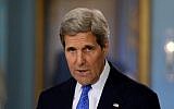 US Secretary of State John Kerry at the State Department in Washington on May 13, 2014. (photo credit: AFP PHOTO/Jewel Samad)