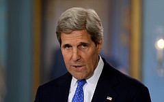 US Secretary of State John Kerry at the State Department in Washington on May 13, 2014. (photo credit: AFP PHOTO/Jewel Samad)