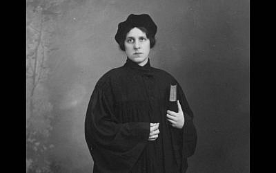 The first woman rabbi, Regina Jonas, at her ordination. (courtesy)