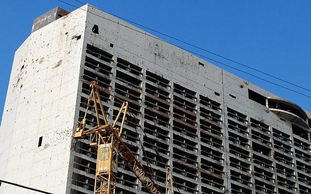 The old Holiday Inn in Beiruit, Lebanon, in 2011. (photo credit: CC BY SA Karan Jain/Flickr) The old Holiday Inn in Beiruit, Lebanon, in 2011. (photo credit: CC BY SA Karan Jain/Flickr)