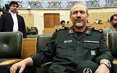 Senior Adviser to Supreme Leader in Military Affairs Yahya Rahim Safavi at an inaugural ceremony marking the opening of the 4th international general assembly of the Shiite Ahlul-Bayt in Tehran, Iran, August 18, 2007. (AP/Hasan Sarbakhshian/File)