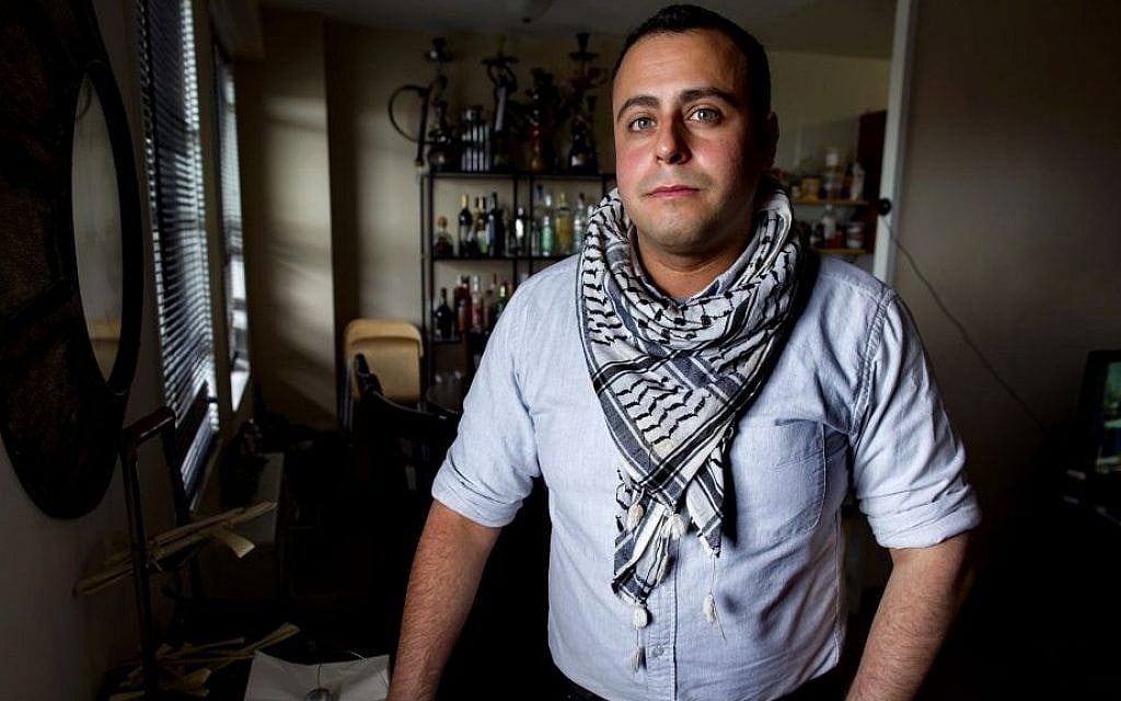 Tarab creator Bashar Makhay stands for a photo in his apartment in the Brooklyn borough of New York, on Sunday, May 4, 2014 (photo credit: AP/Craig Ruttle) Tarab creator Bashar Makhay stands for a photo in his apartment in the Brooklyn borough of New York, on Sunday, May 4, 2014 (photo credit: AP/Craig Ruttle)