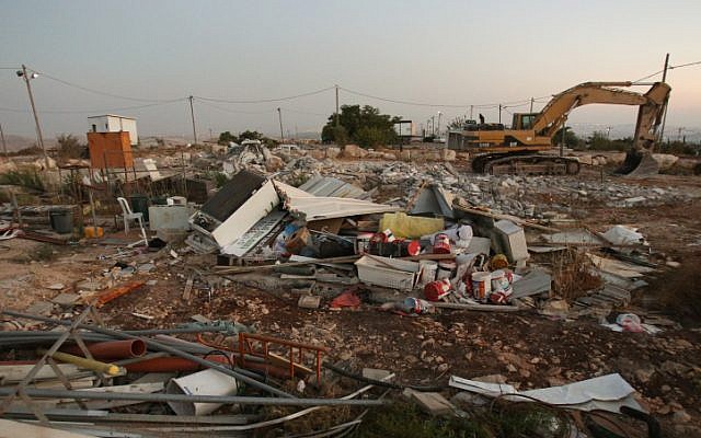 File: Destroyed buildings at the illegal outpost of Migron on September 12, 2012. (Oren Nahshon/Flash90) File: Destroyed buildings at the illegal outpost of Migron on September 12, 2012. (Oren Nahshon/Flash90)