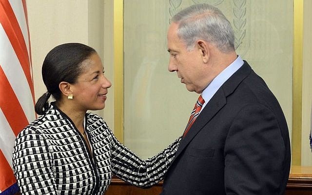 Prime Minister Benjamin Netanyahu meets with Susan Rice, United States National Security Advisor, at PM Netanyahu's office in Jerusalem on May 07, 2014. (Photo credit: Matty Stern/US Embassy TLV/FLASH90)