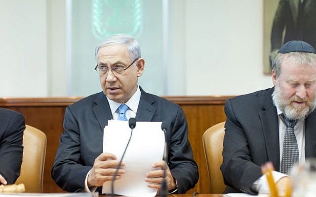Prime Minister Benjamin Netanyahu (L) and cabinet secretary Avichai Mandelblit seen at the weekly cabinet meeting at Prime Minister Netanyahu's office in Jerusalem. May 25, 2014. (photo credit: Emil Salman/POOL/FLASH90) Prime Minister Benjamin Netanyahu (L) and cabinet secretary Avichai Mandelblit seen at the weekly cabinet meeting at Prime Minister Netanyahu's office in Jerusalem. May 25, 2014. (photo credit: Emil Salman/POOL/FLASH90)
