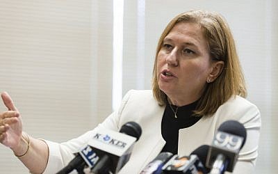 Justice Minister Tzipi Livni. (photo credit: Flash90)