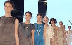 Walking down the Gindi Tel Aviv runway in the new collection of Maskit (Courtesy Maskit)