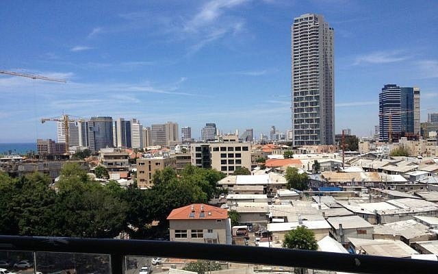 View from an 8th-floor apartment in one of Ilan Pivko's new Florentine buildings (photo credit: Jessica Steinberg/Times of Israel) View from an 8th-floor apartment in one of Ilan Pivko's new Florentine buildings (photo credit: Jessica Steinberg/Times of Israel)